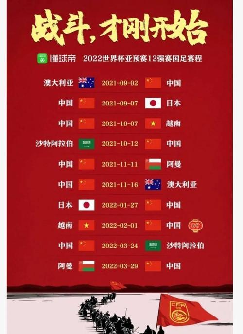 国足世界杯出线时间表图片，国足世界杯出线是时间是几点？