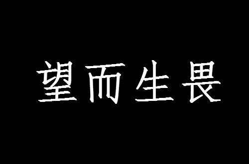 望而生畏，望而生畏的解释意思？