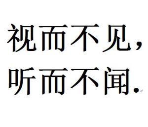 视而不见的意思？视而不见的意思解释？