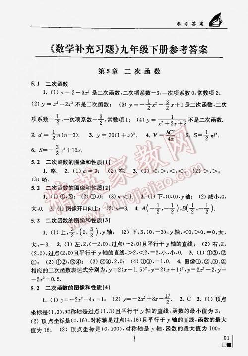 九年级数学补充习题答案？六年级数学补充答案05网？