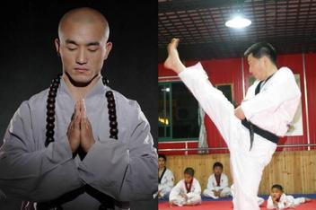 一龙ko韩国跆拳道冠军，武僧一龙对战韩国跆拳道冠军视频！